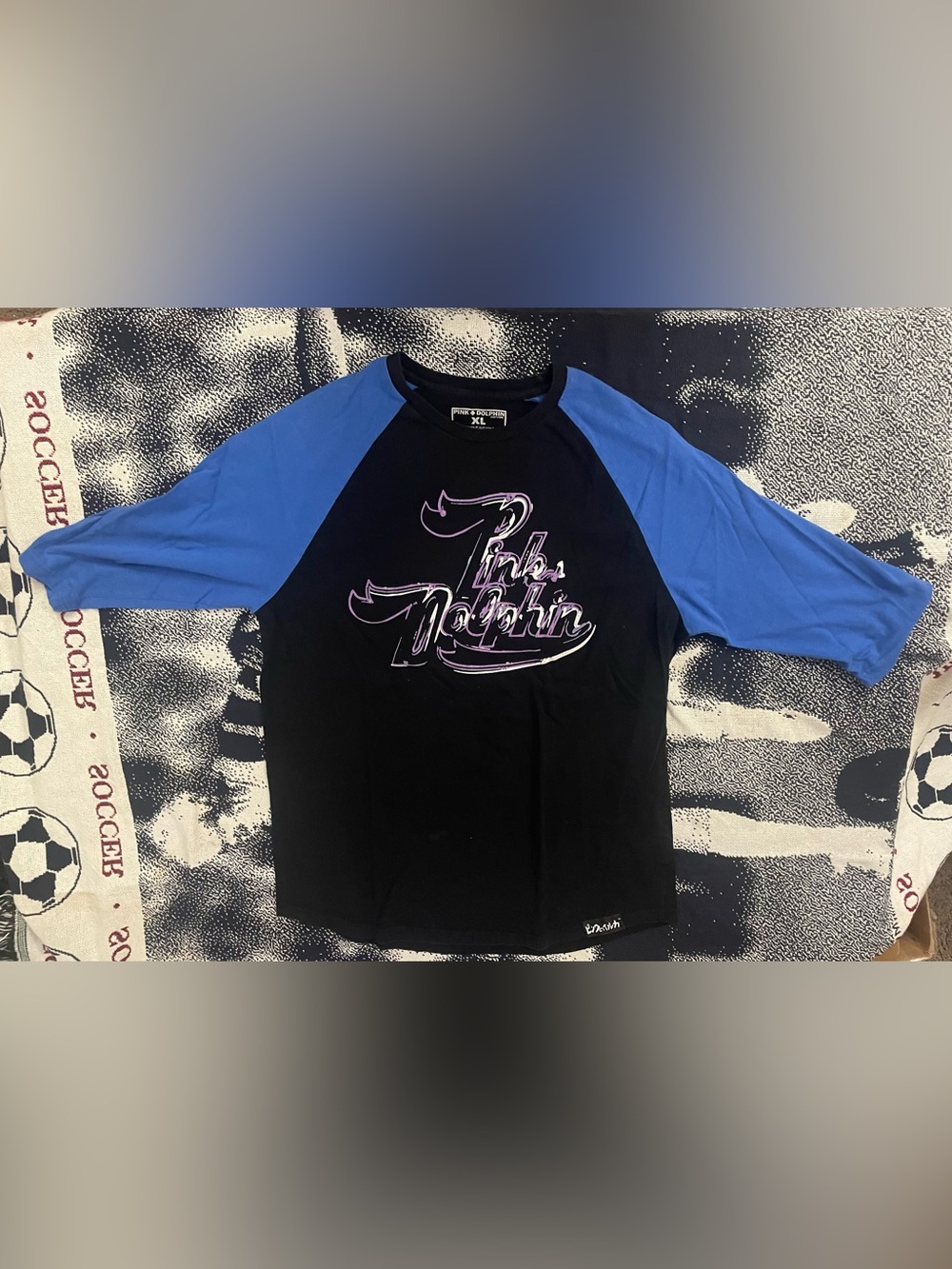 Pink Dolphin Women’s 3/4 Sleeve T-shirt/ Jersey Size XL